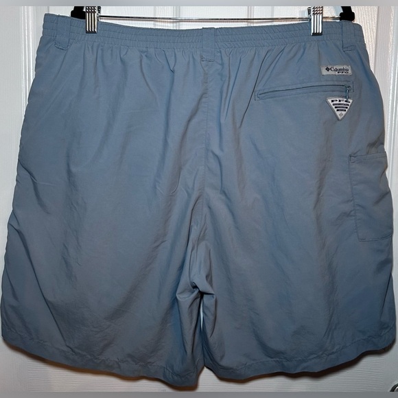 Columbia Men’s PFG Omni-Shade Swim Trunk Shorts- Blue/ Grey Size X-Large - Picture 2 of 6